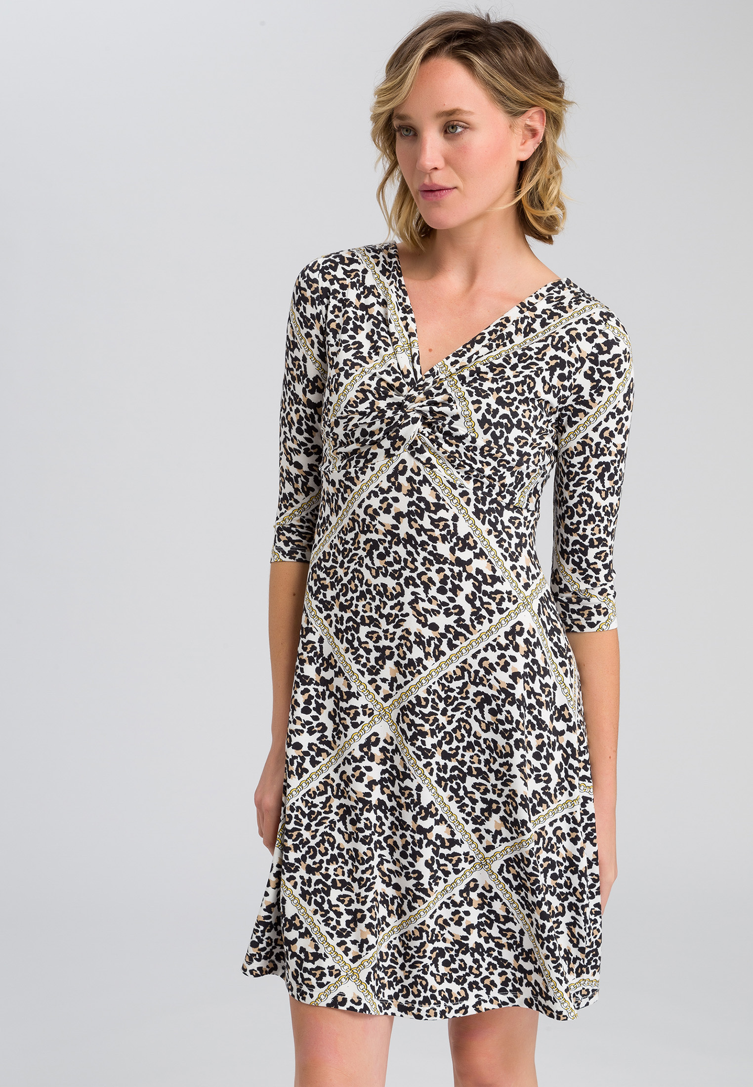 leopard jersey dress